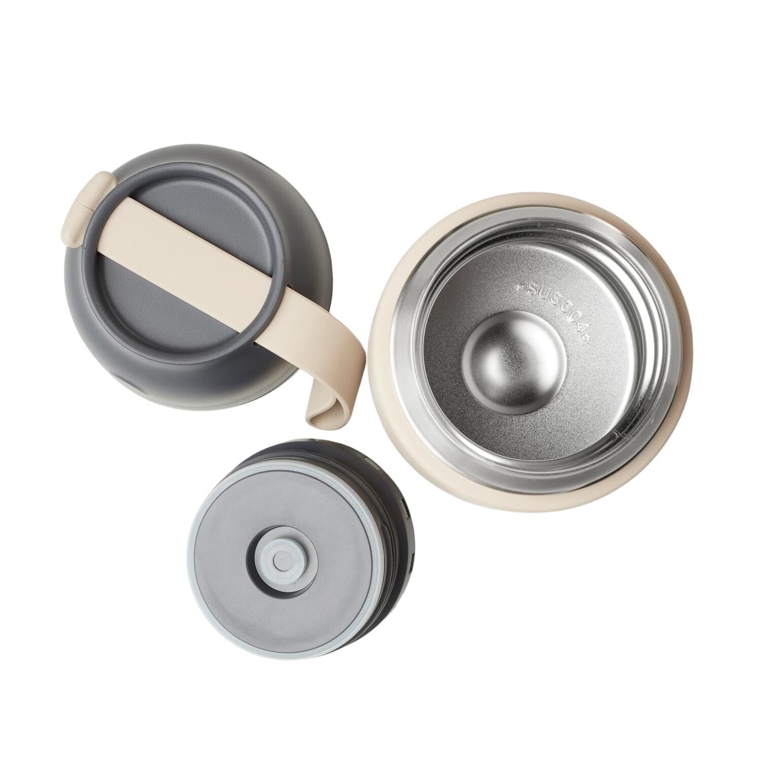 Food'ie to go madbeholder, Cream beige - 500 ml